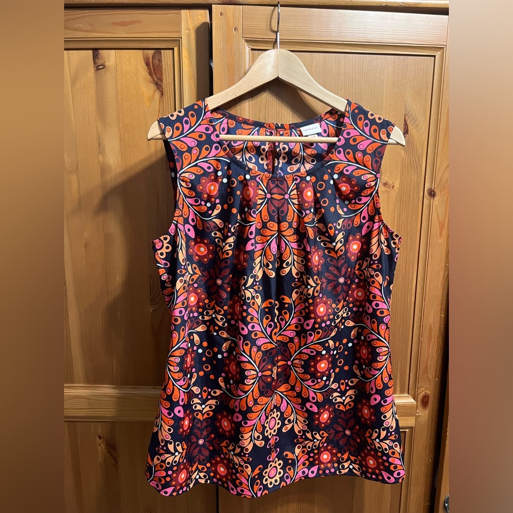 Merona Patterned Sleeveless Blouse L